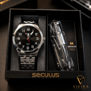 Relógio Masculino Seculus Long Life Prata